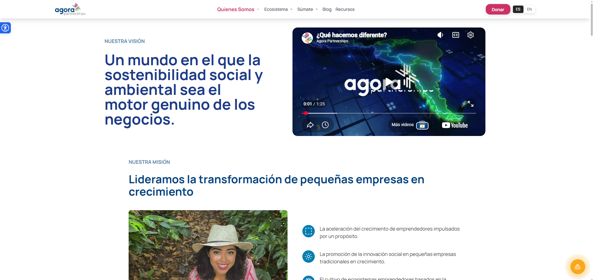 Sitio público de Agora Partnerships